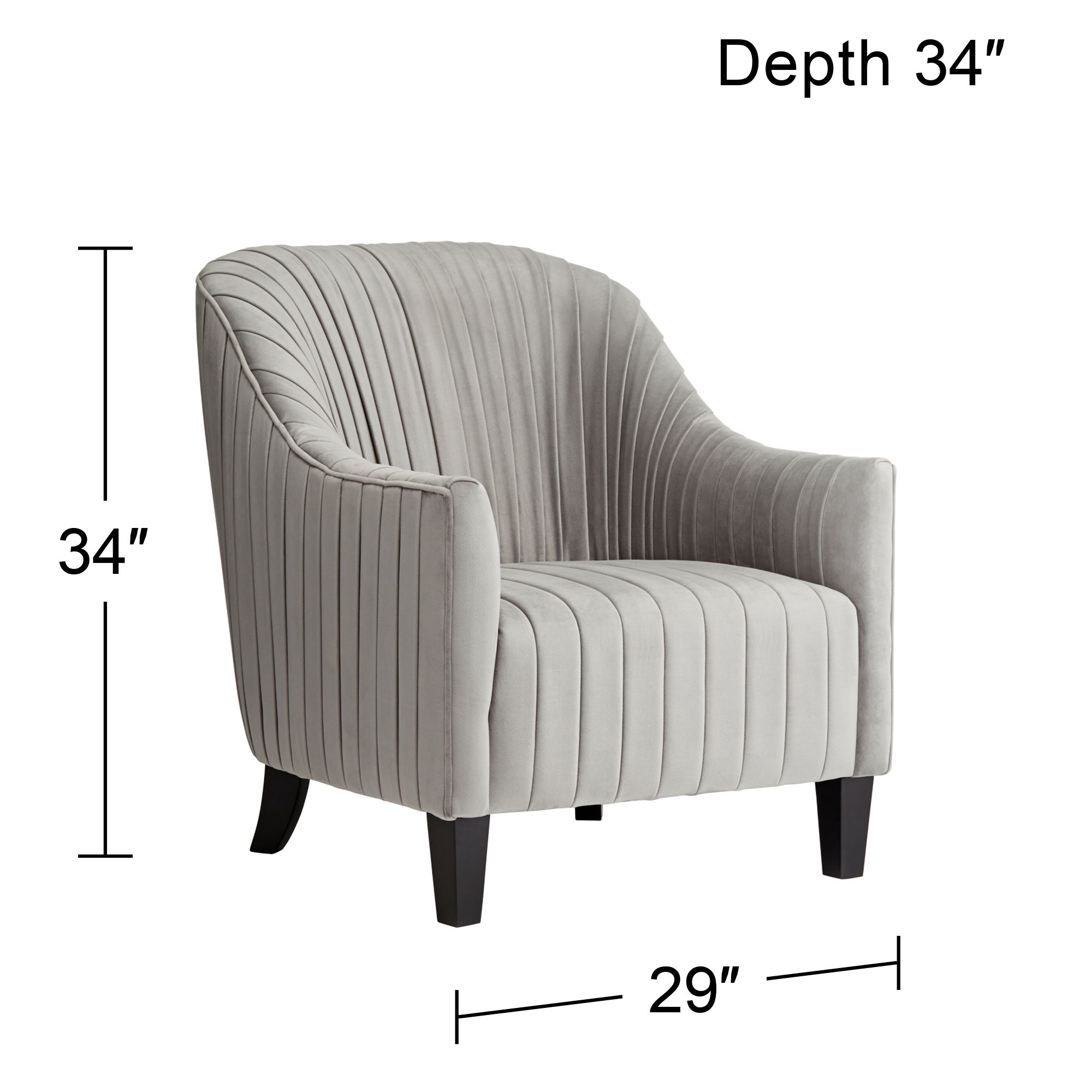 Liam Gray Pleated Occasional Chair in scene