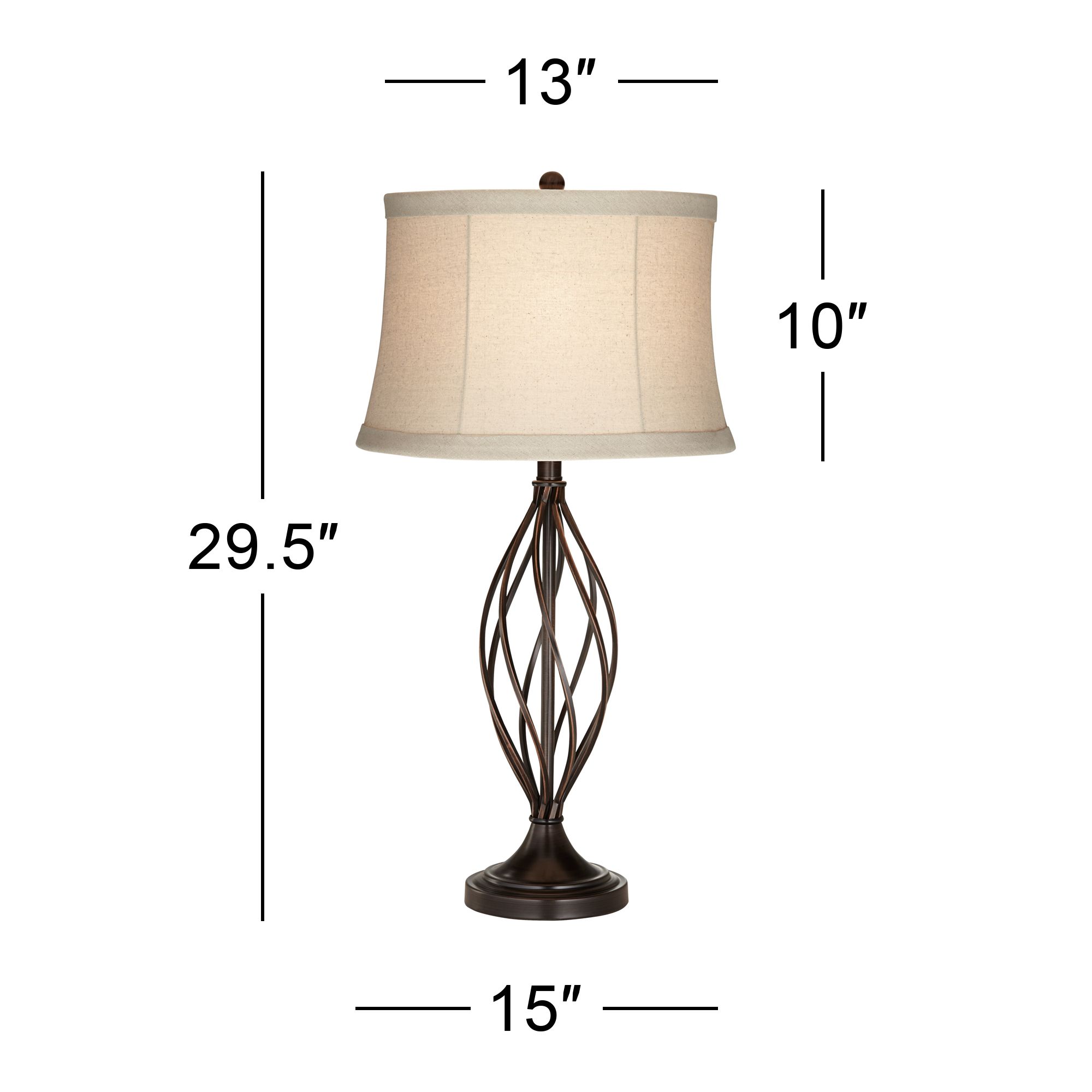 liam iron twist bronze table lamp