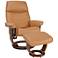 Liam Spice Fabric Swivel Recliner with Ottoman