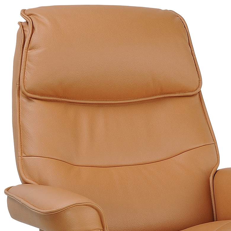 Image 2 Liam Spice Faux Leather Swivel Recliner with Ottoman more views