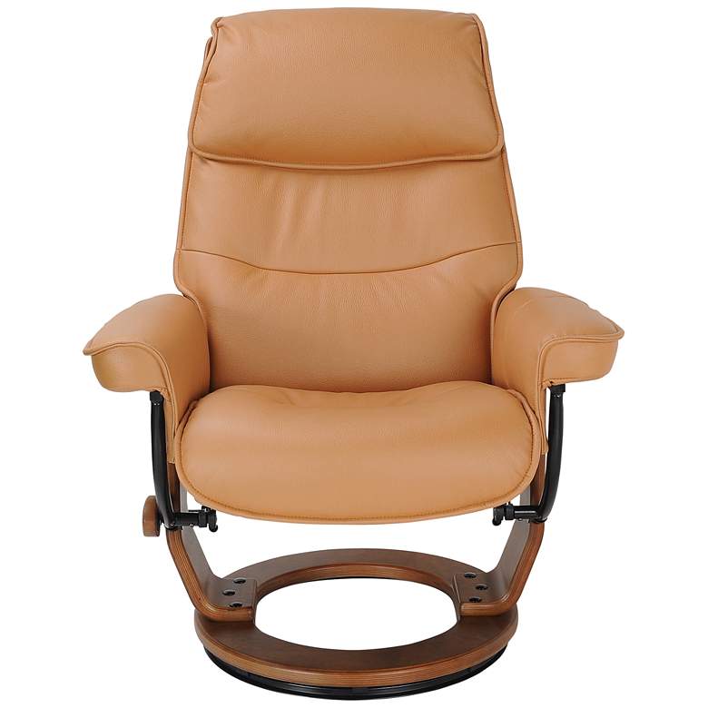 Image 3 Liam Spice Faux Leather Swivel Recliner with Ottoman more views