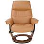 3_Liam Spice Faux Leather Swivel Recliner with Ottoman more views