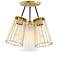 Liana 19 in. 4-Light Brushed Gold Glam Semi Flush Mount
