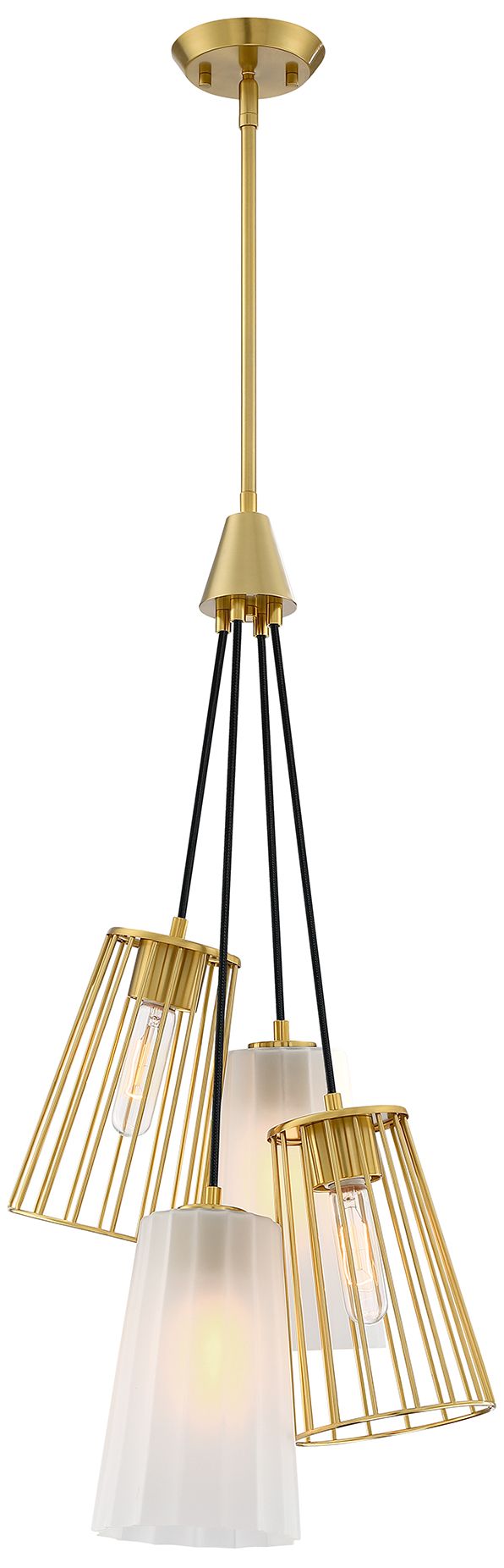 Image 6 Liana 4-Light Brushed Gold Glam Statement Chandelier more views
