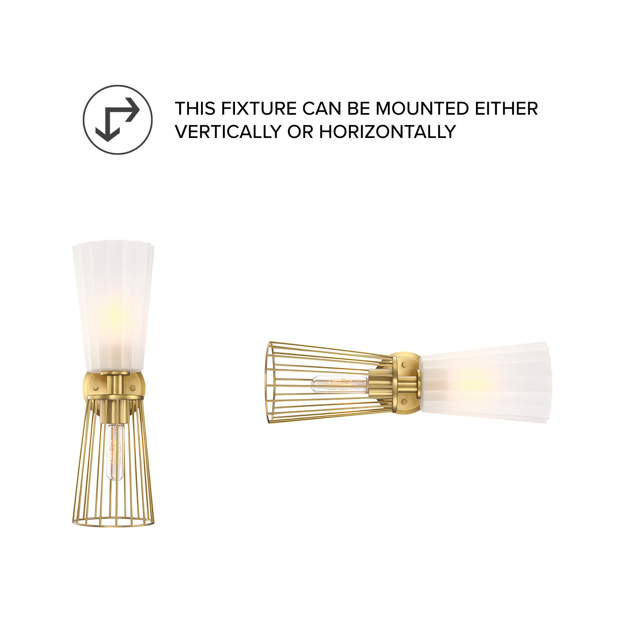 Image 7 Liana 6 in. 2-Light Brushed Gold Wall Sconce Light more views