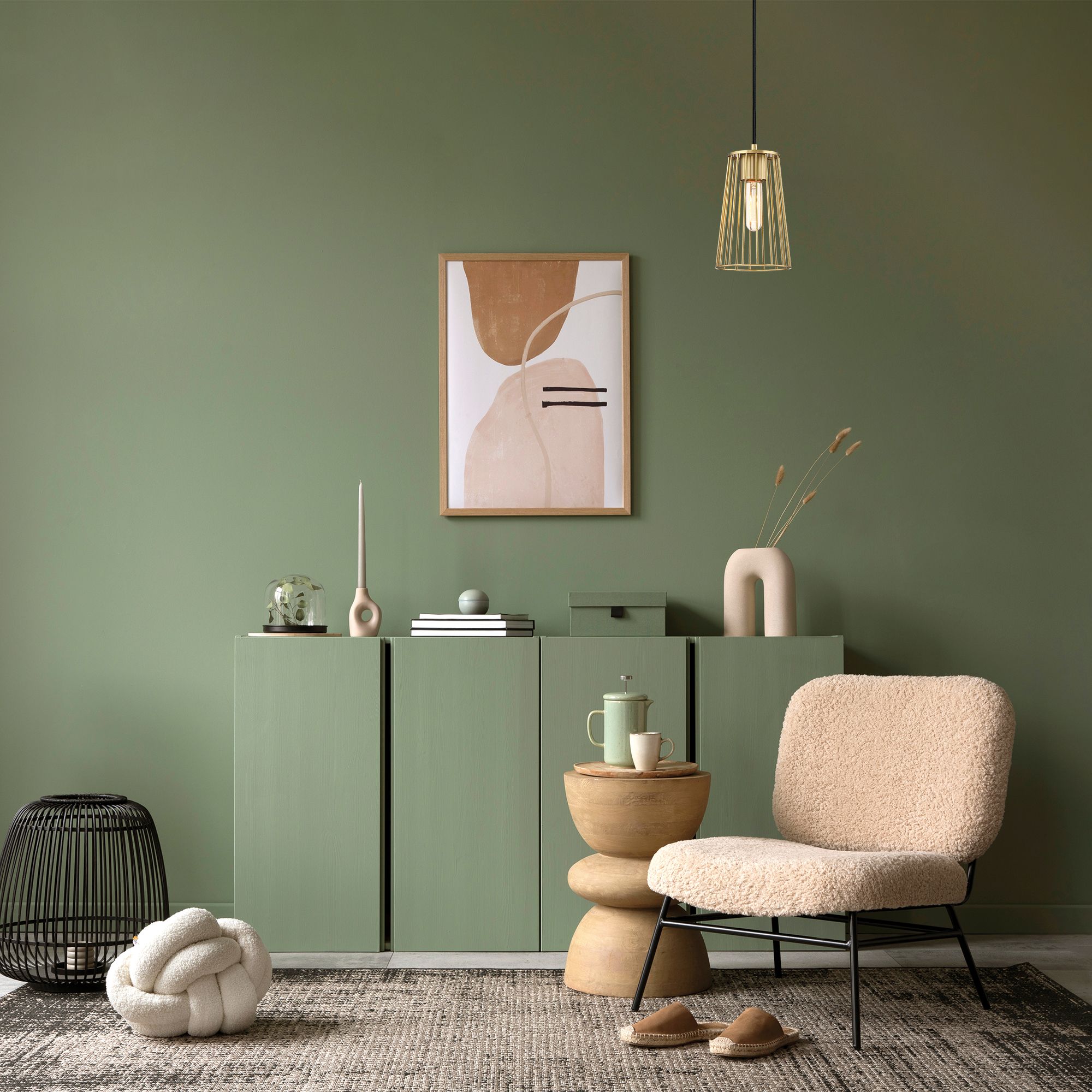 Liana 60 Watt 1-Light Brushed Gold Glam Pendant Light