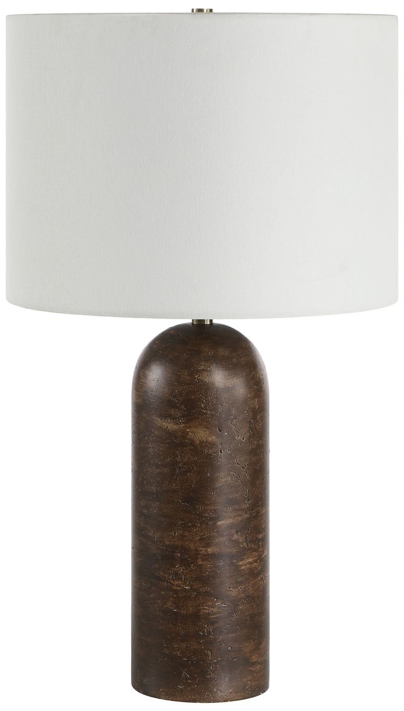 Image 4 Lianna 26" Tall White Resin Table Lamp with Tapered Linen Shade more views