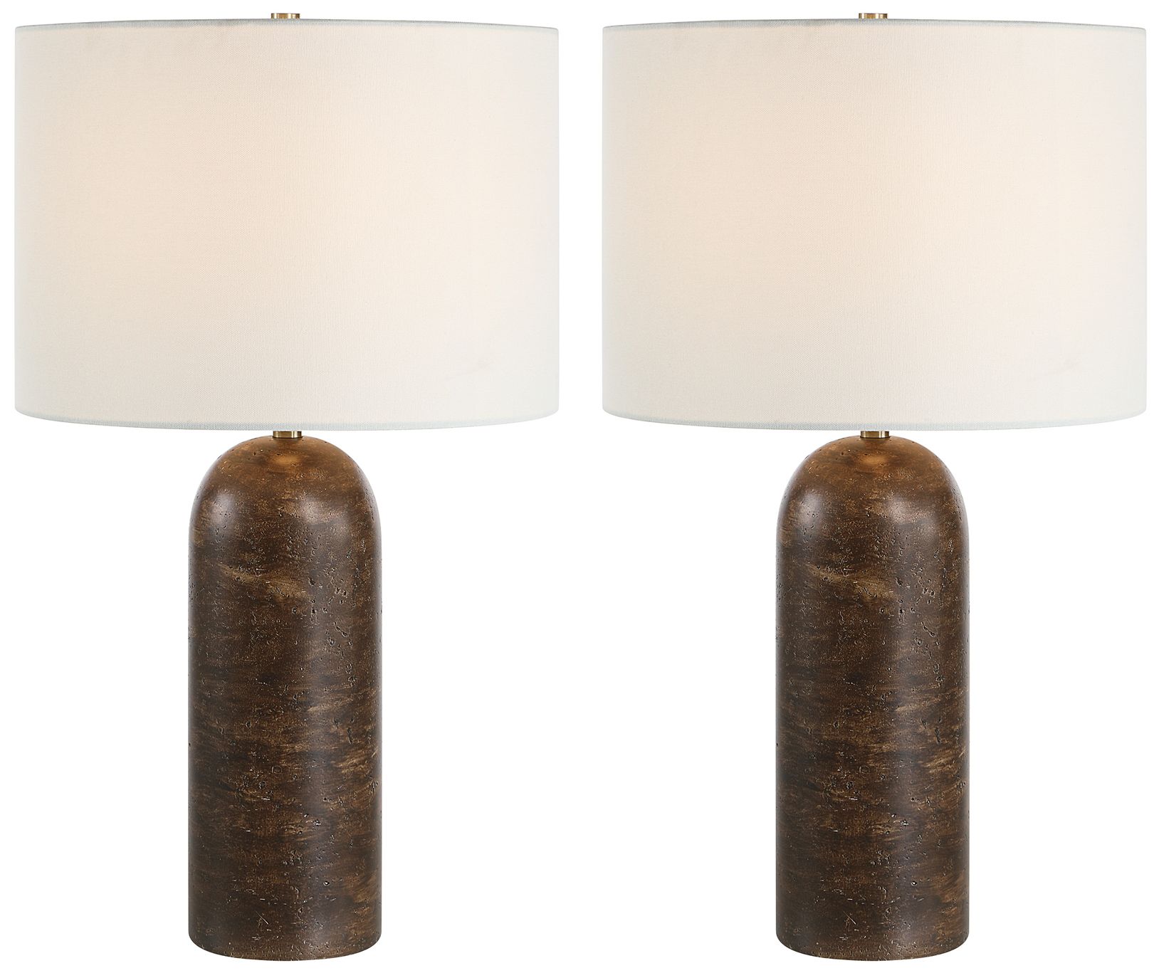 Image 5 Lianna 26" Tall White Resin Table Lamp with Tapered Linen Shade more views