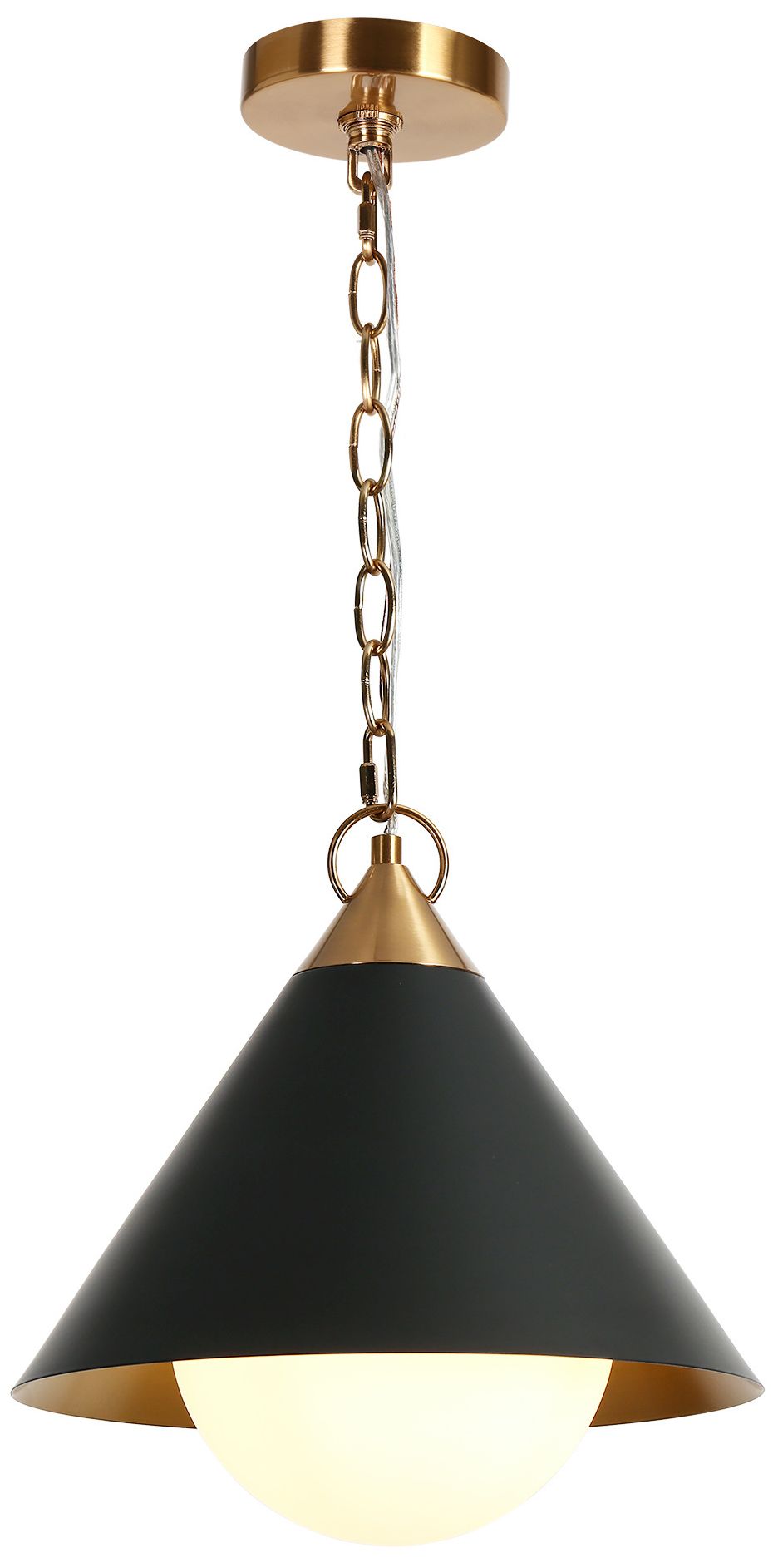 Image 2 Libbaconion 1-Light Black Gold Pendant Light