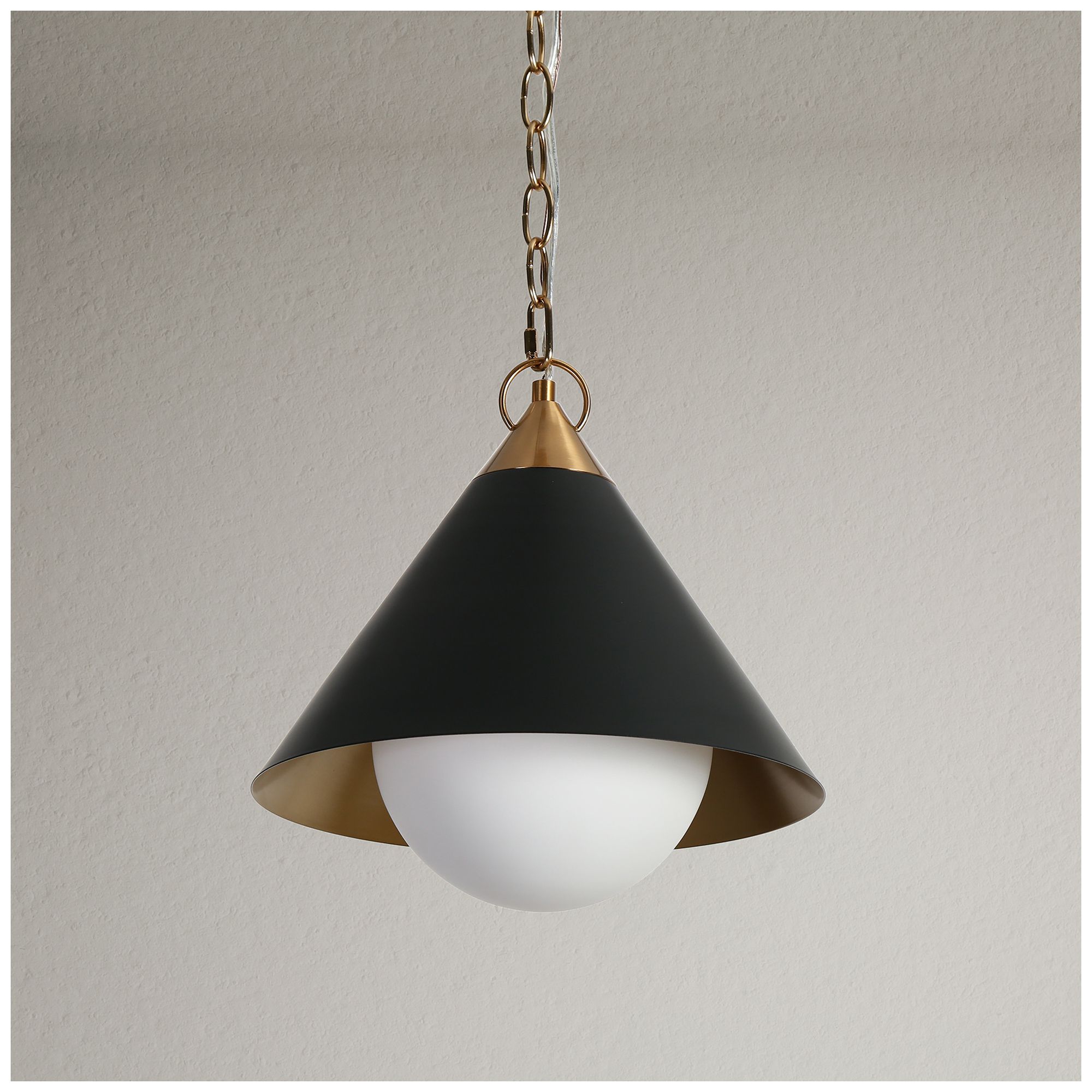 Image 4 Libbaconion 1-Light Black Gold Pendant Light more views