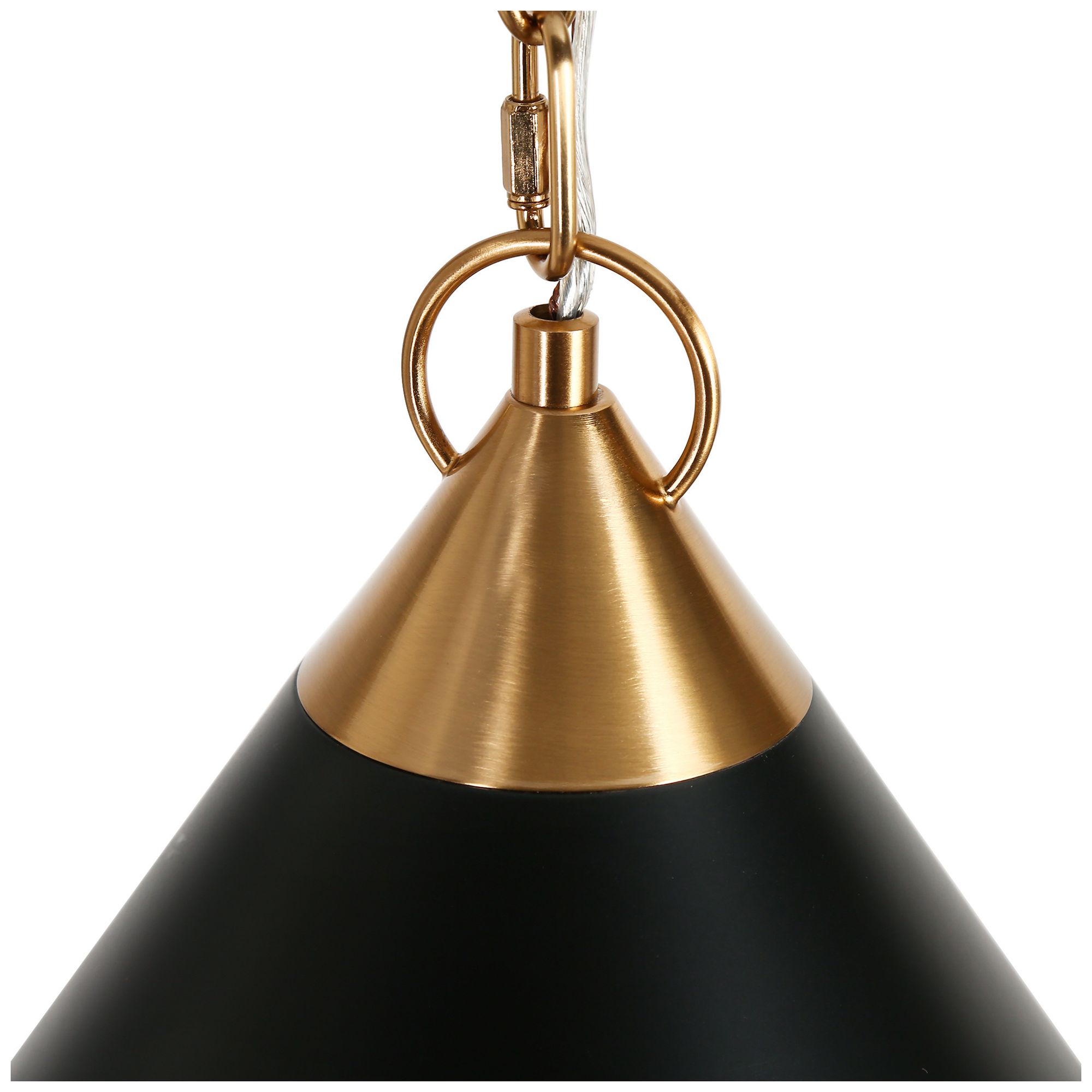 Libbaconion 1-Light Black Gold Pendant Light