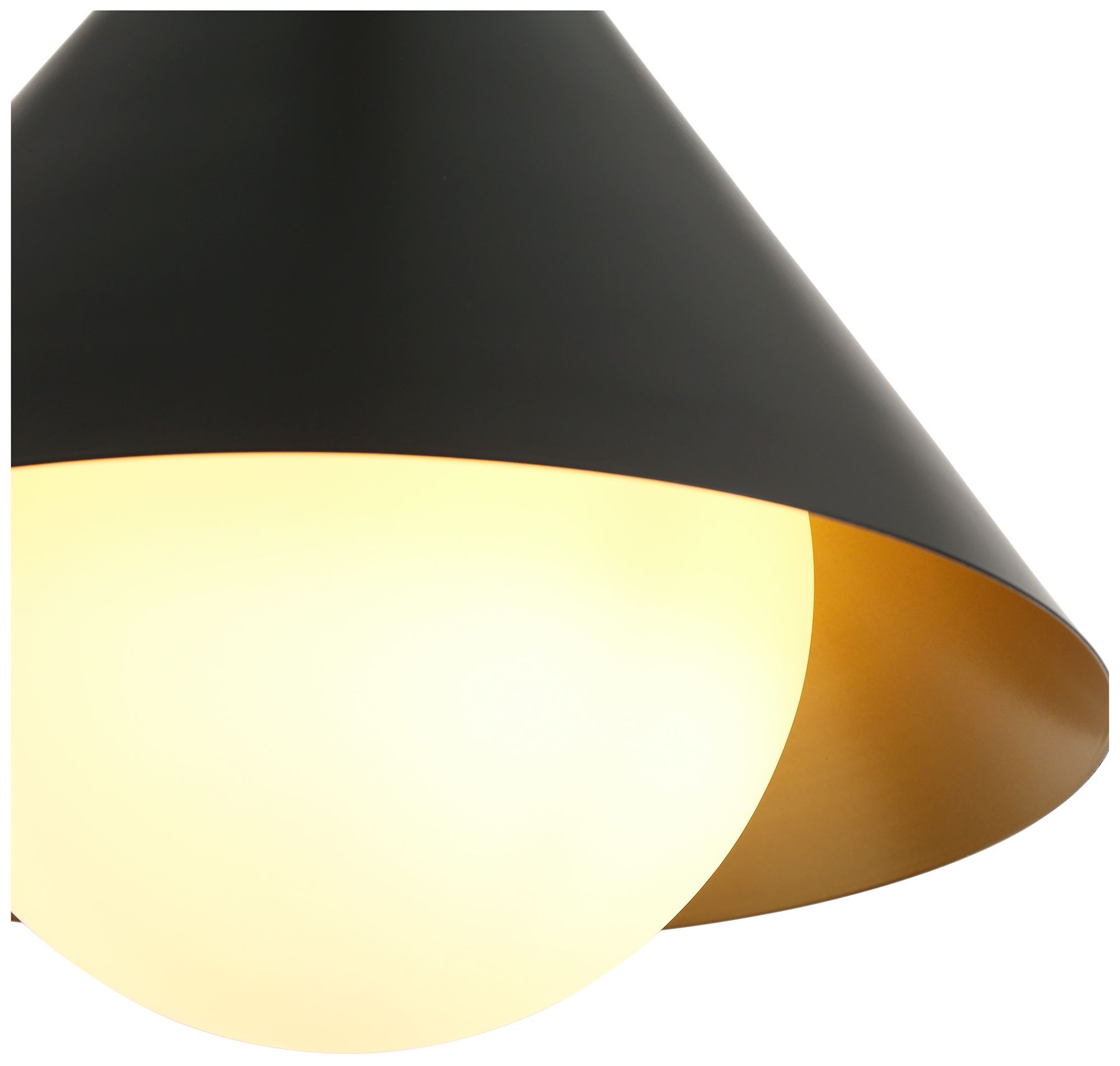 Libbaconion 1-Light Black Gold Pendant Light