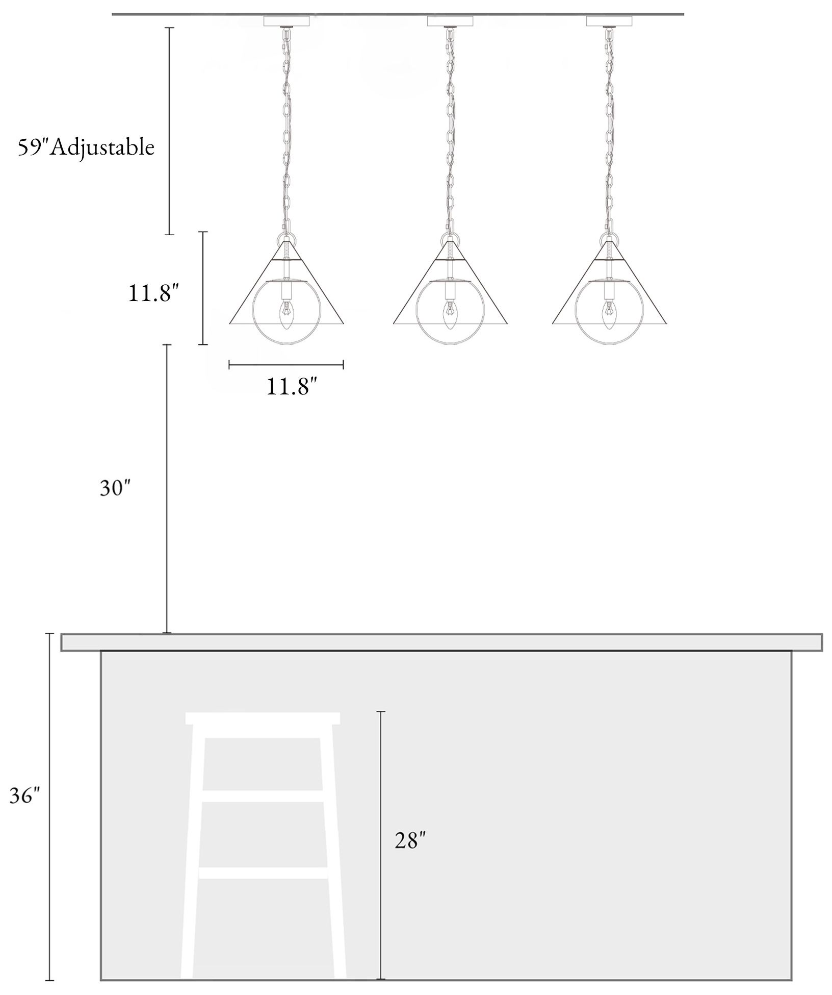 Libbaconion 1-Light Black Gold Pendant Light