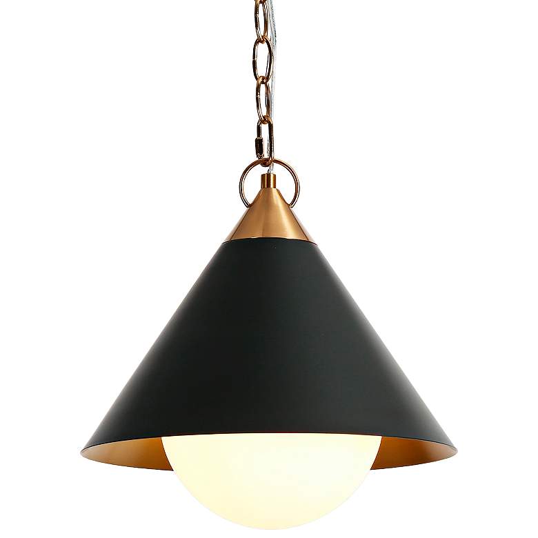 Image 2 Libbaconion 11 3/4" Wide Brass and Matte Black Mini Pendant