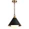 Libbaconion 11 3/4" Wide Brass and Matte Black Mini Pendant