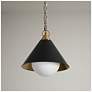 4_Libbaconion 11 3/4" Wide Brass and Matte Black Mini Pendant more views