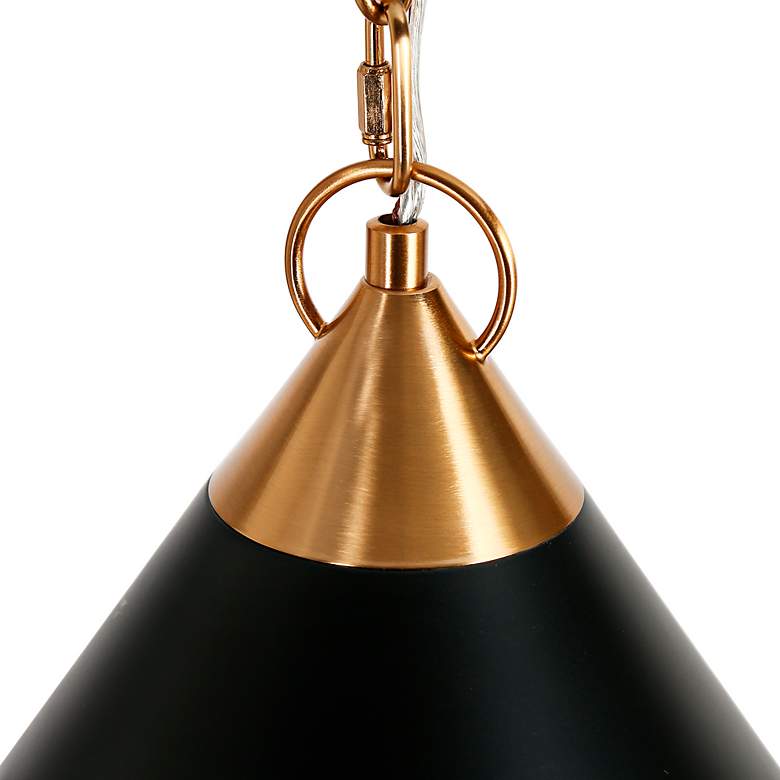 Image 5 Libbaconion 11 3/4" Wide Brass and Matte Black Mini Pendant more views