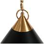 5_Libbaconion 11 3/4" Wide Brass and Matte Black Mini Pendant more views