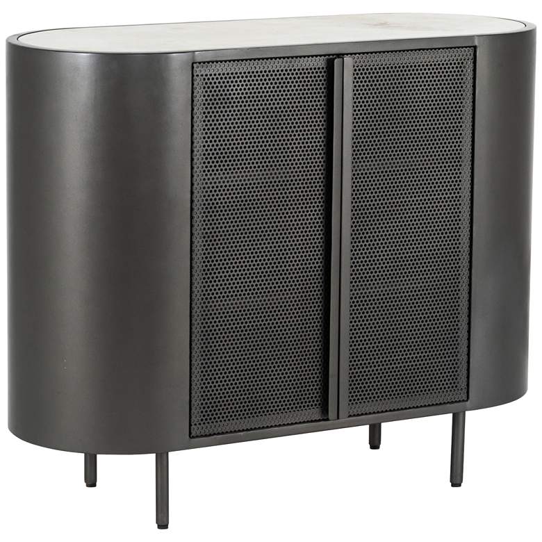 Image 1 Libby 42" Wide Gunmetal 2-Door Accent Cabinet
