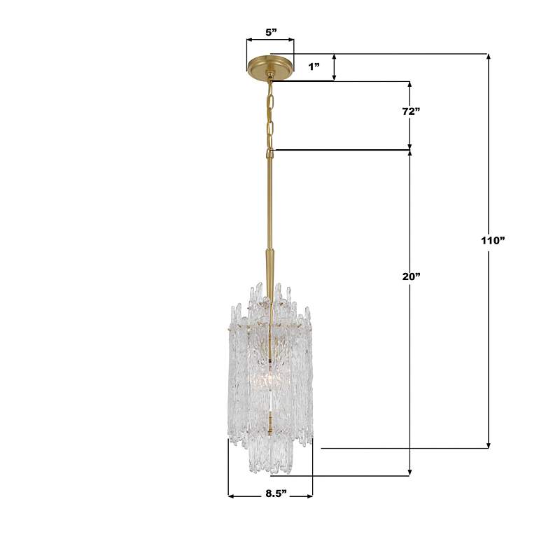 Image 7 Libby Langdon Ackerly 1 Light Aged Brass Pendant more views