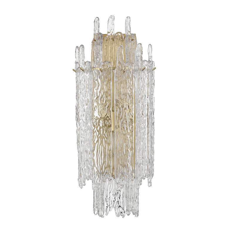 Image 3 Libby Langdon Ackerly 3 Light Aged Brass Sconce more views