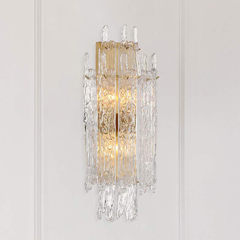 Image 7 Libby Langdon Ackerly 3 Light Aged Brass Sconce more views