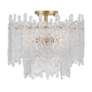 3_Libby Langdon Ackerly 3 Light Aged Brass Semi Flush Mount more views