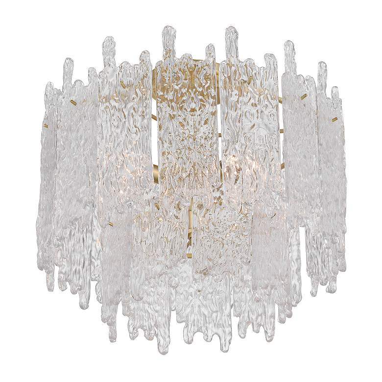Image 4 Libby Langdon Ackerly 3 Light Aged Brass Semi Flush Mount more views
