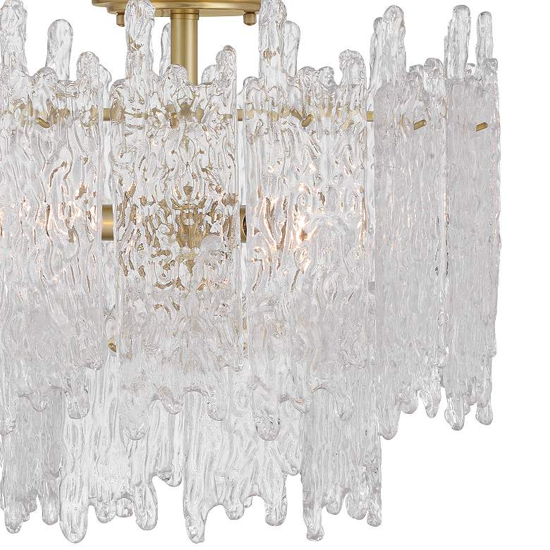 Image 5 Libby Langdon Ackerly 3 Light Aged Brass Semi Flush Mount more views