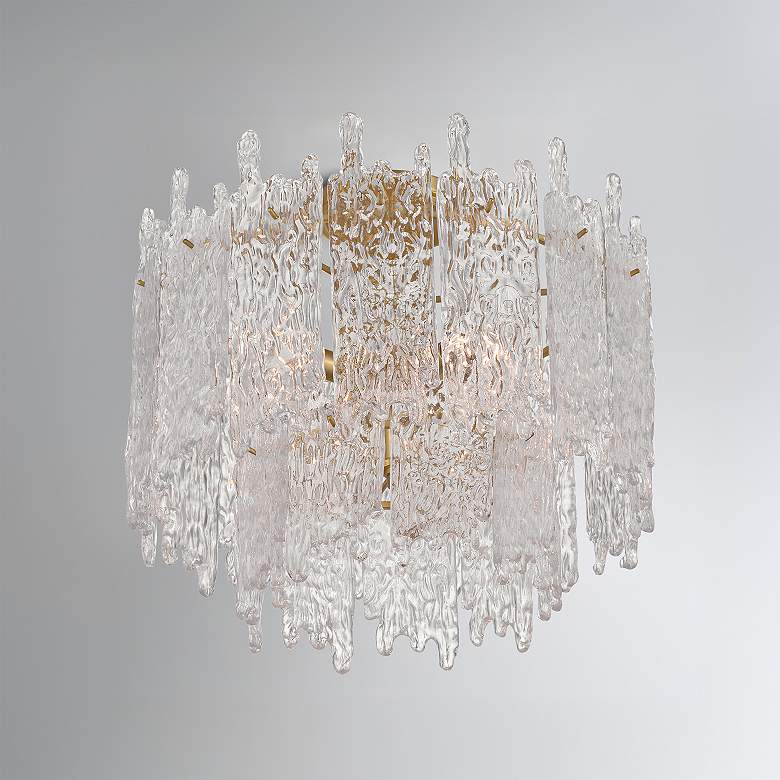 Image 6 Libby Langdon Ackerly 3 Light Aged Brass Semi Flush Mount more views