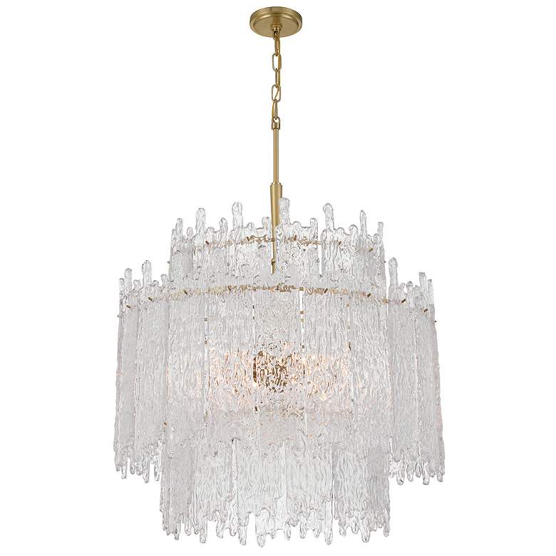 Image 1 Libby Langdon Ackerly 8 Light Aged Brass Chandelier
