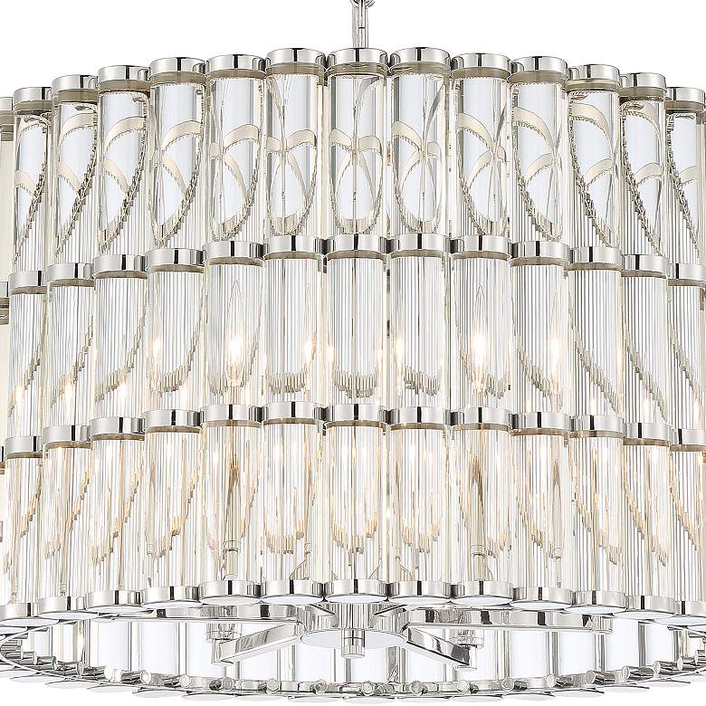 Image 5 Libby Langdon for Crystorama Elliot 6 Light Polished Nickel Chandelier more views