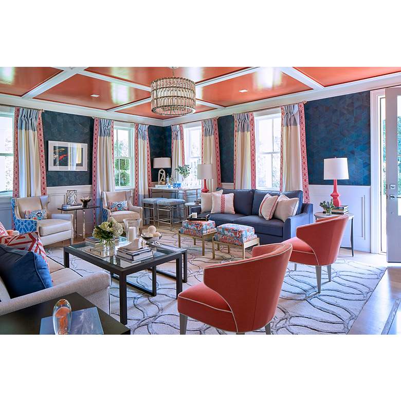 Image 6 Libby Langdon for Crystorama Elliot 6 Light Polished Nickel Chandelier more views