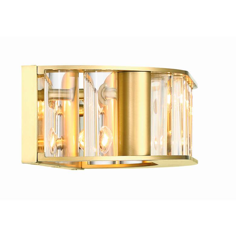 Image 4 Libby Langdon for Crystorama Farris 4 Light Aged Brass Bathroom Vanity more views
