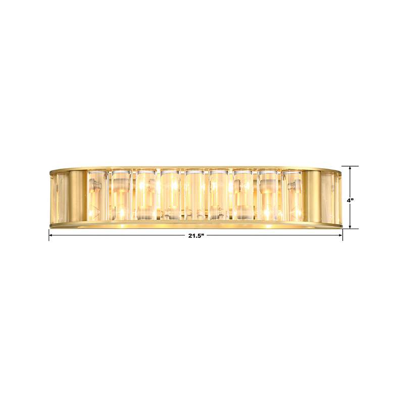 Image 5 Libby Langdon for Crystorama Farris 4 Light Aged Brass Bathroom Vanity more views