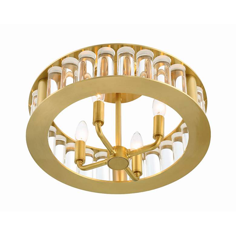Image 6 Libby Langdon for Crystorama Farris 4 Light Aged Brass Ceiling Mount more views