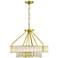 Libby Langdon for Crystorama Farris 6 Light Aged Brass Chandelier