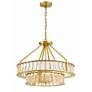 Thumbnail4 of Libby Langdon for Crystorama Farris 6 Light Aged Brass Chandelier more views