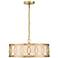 Libby Langdon for Crystorama Graham 6 Light Antique Gold Chandelier