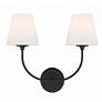 Thumbnail1 of Libby Langdon for Crystorama Sylvan 2 Light Black Forged Bathroom Vanity