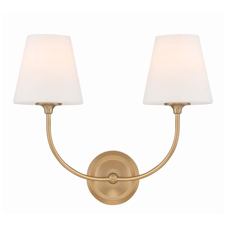 Image 1 Libby Langdon for Crystorama Sylvan 2 Light Vibrant Gold Bathroom Vanity