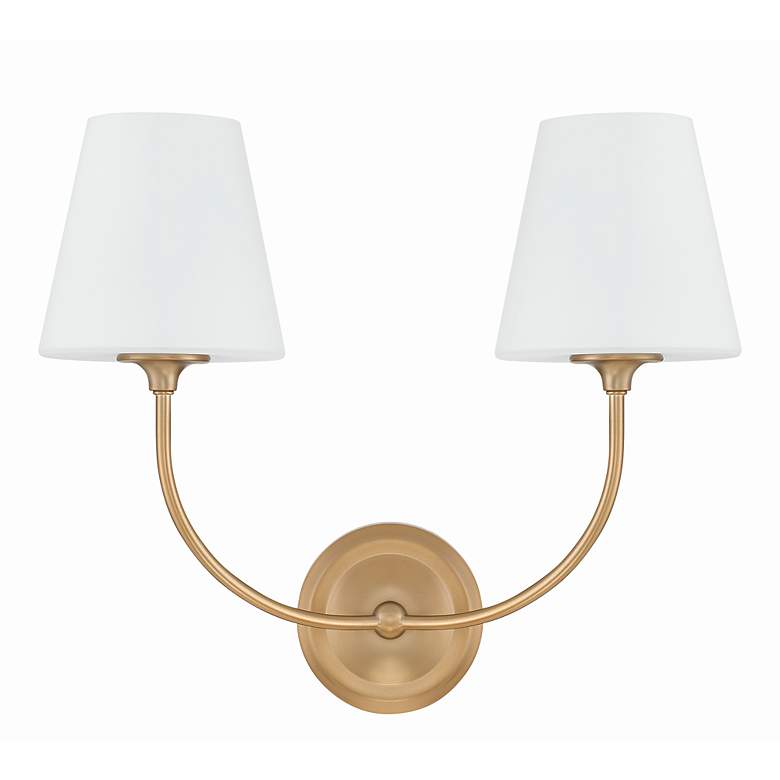 Image 2 Libby Langdon for Crystorama Sylvan 2 Light Vibrant Gold Bathroom Vanity more views