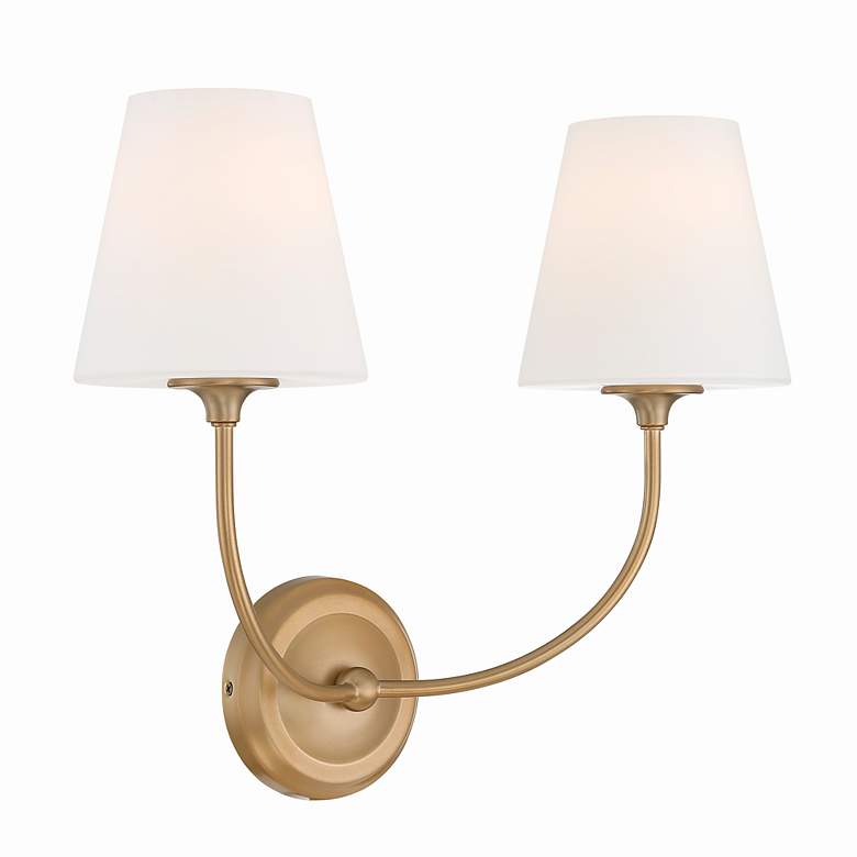Image 4 Libby Langdon for Crystorama Sylvan 2 Light Vibrant Gold Bathroom Vanity more views