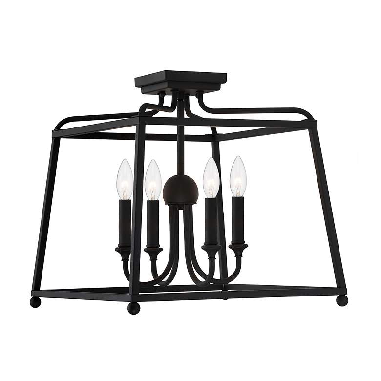 Image 2 Libby Langdon for Crystorama Sylvan 4 Light Black Forged Ceiling Mount more views