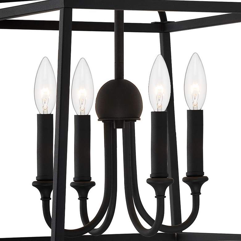 Image 3 Libby Langdon for Crystorama Sylvan 4 Light Black Forged Ceiling Mount more views