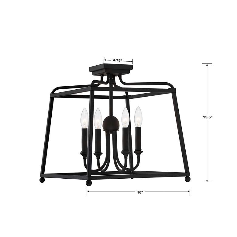 Image 4 Libby Langdon for Crystorama Sylvan 4 Light Black Forged Ceiling Mount more views