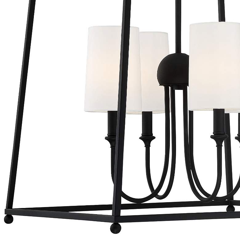 Image 2 Libby Langdon for Crystorama Sylvan 4 Light Black Forged Chandelier more views