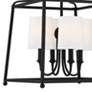 Libby Langdon for Crystorama Sylvan 4 Light Black Forged Chandelier