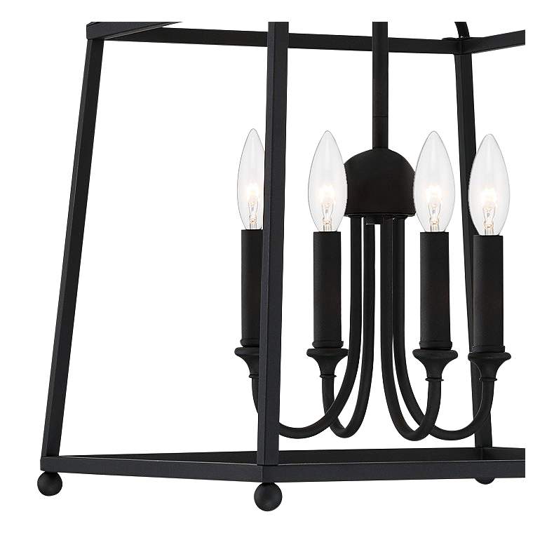Image 2 Libby Langdon for Crystorama Sylvan 4 Light Black Forged Chandelier more views