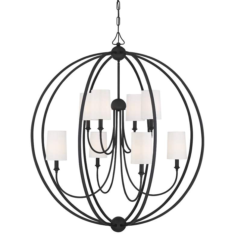 Image 3 Libby Langdon for Crystorama Sylvan 8 Light Black Forged Chandelier